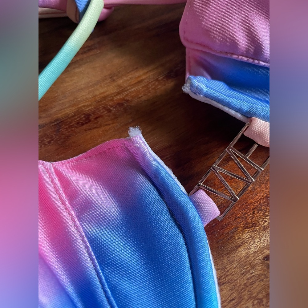 Wildfox Swim ombré rainbow seashell mermaid bikini SET - Picture 4 of 14